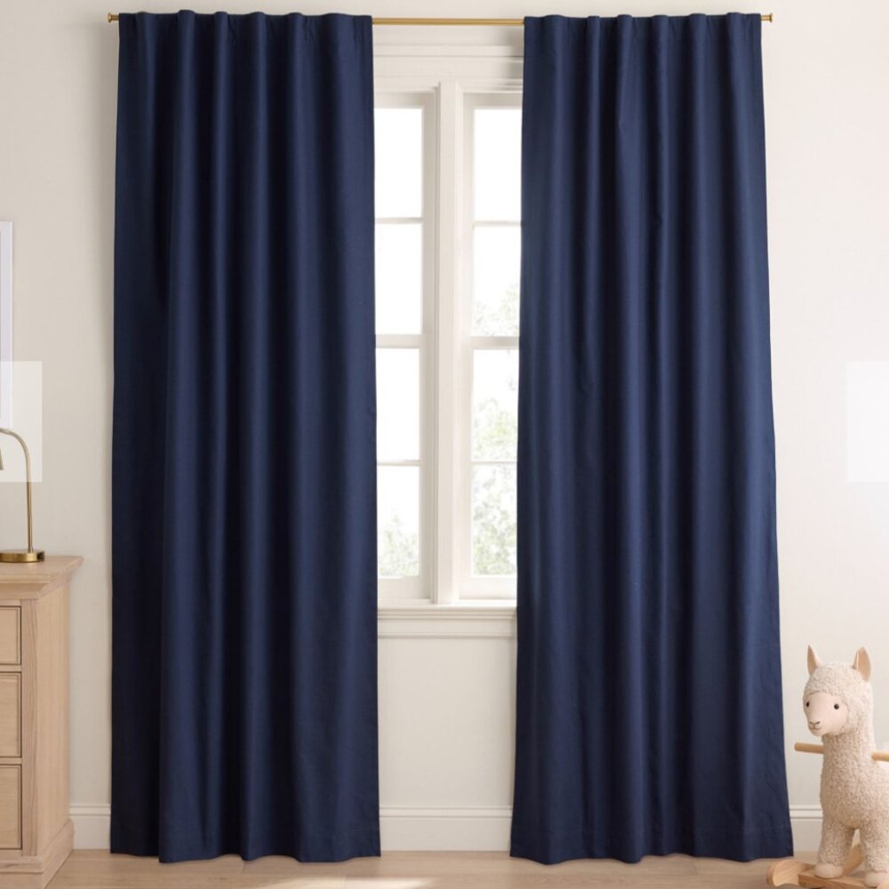Pottery Barn Kids Navy Blackout Curtain Panels